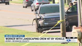Landscaper suffers critical injuries in crash near Derby