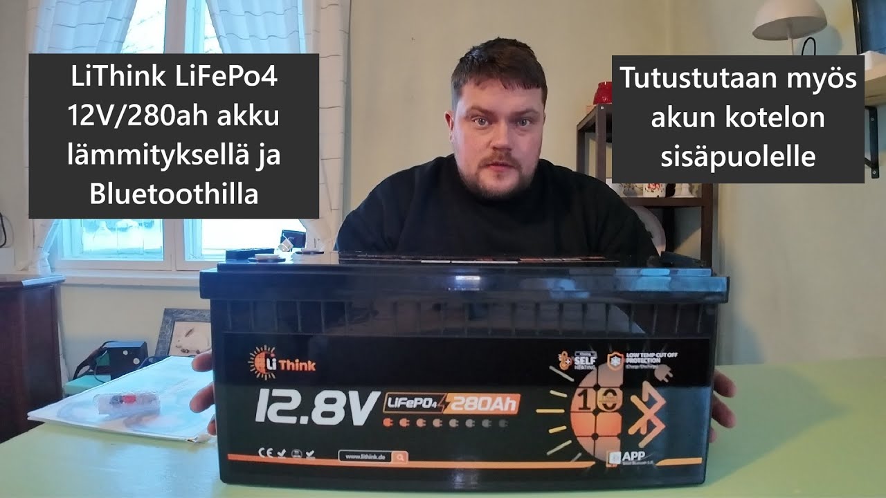 LiThink 12V 280Ah lämmitettävä LiFePo4 akku