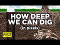 Digging a hole through the earth  pixel animation