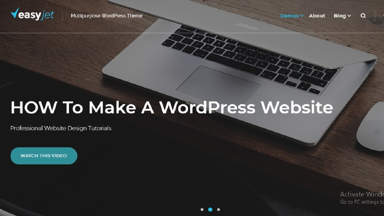 Easy Tutorials How To Create WordPress Website Step By Step With EasyJet WP Theme