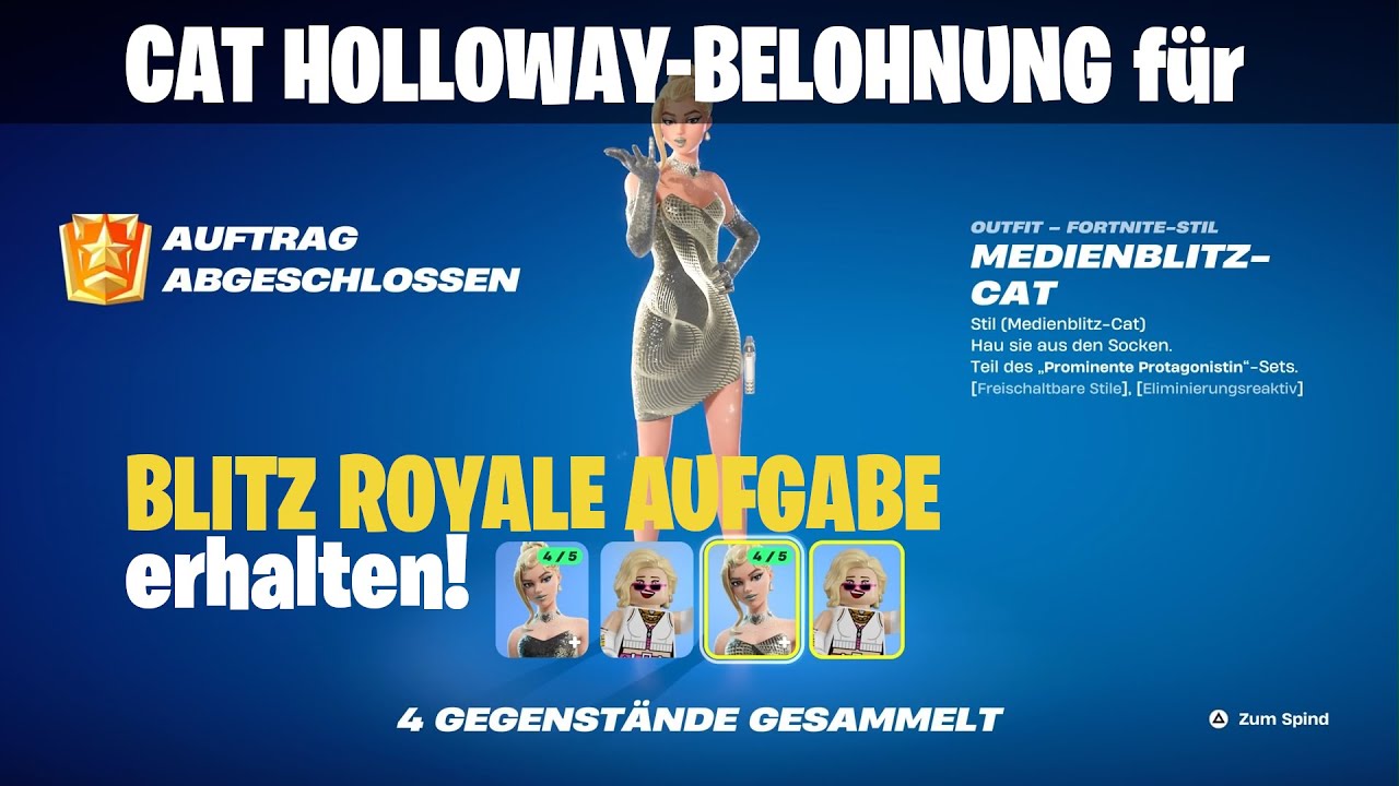 Fortnite | "Cat Holloway"-Belohnung | Medienblitz-Holloway (2 Stile) erhalten! | Gameplay