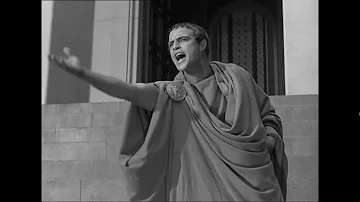 Julius Caesar (1953) - Mark Antony's Forum speech (starring Marlon Brando)