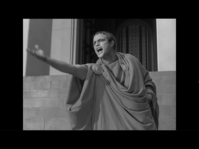 Julius Caesar (1953) - Mark Antony's Forum speech (starring Marlon Brando) class=