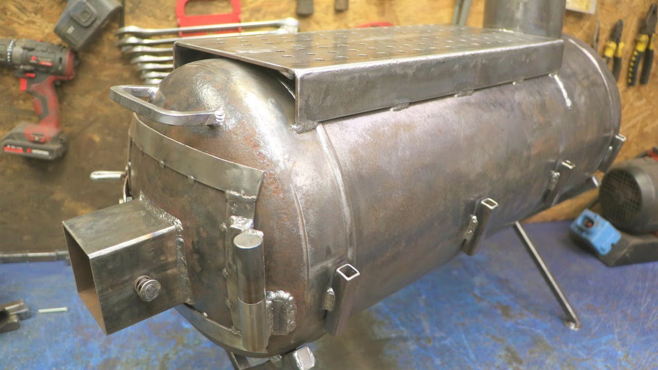 How to make an ECONOMIC stove from a gas cylinder! YouTube