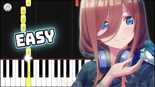 The Quintessential Quintuplets Game OP - 'Minamikaze' - EASY Piano Tutorial & Sheet Music