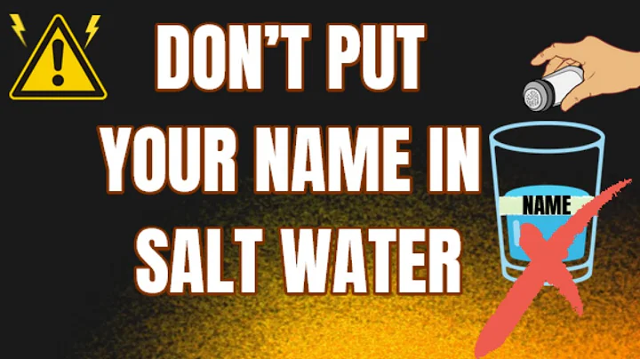 💧🚫 Why You Should NEVER Put Your Name in Salt Water | Protect Your Desires To Manifest