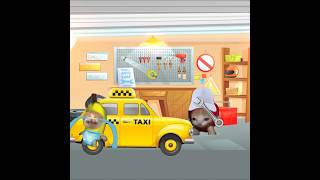 Banana Cat Baby drives Taxi & Needs Repair 🔧🐱