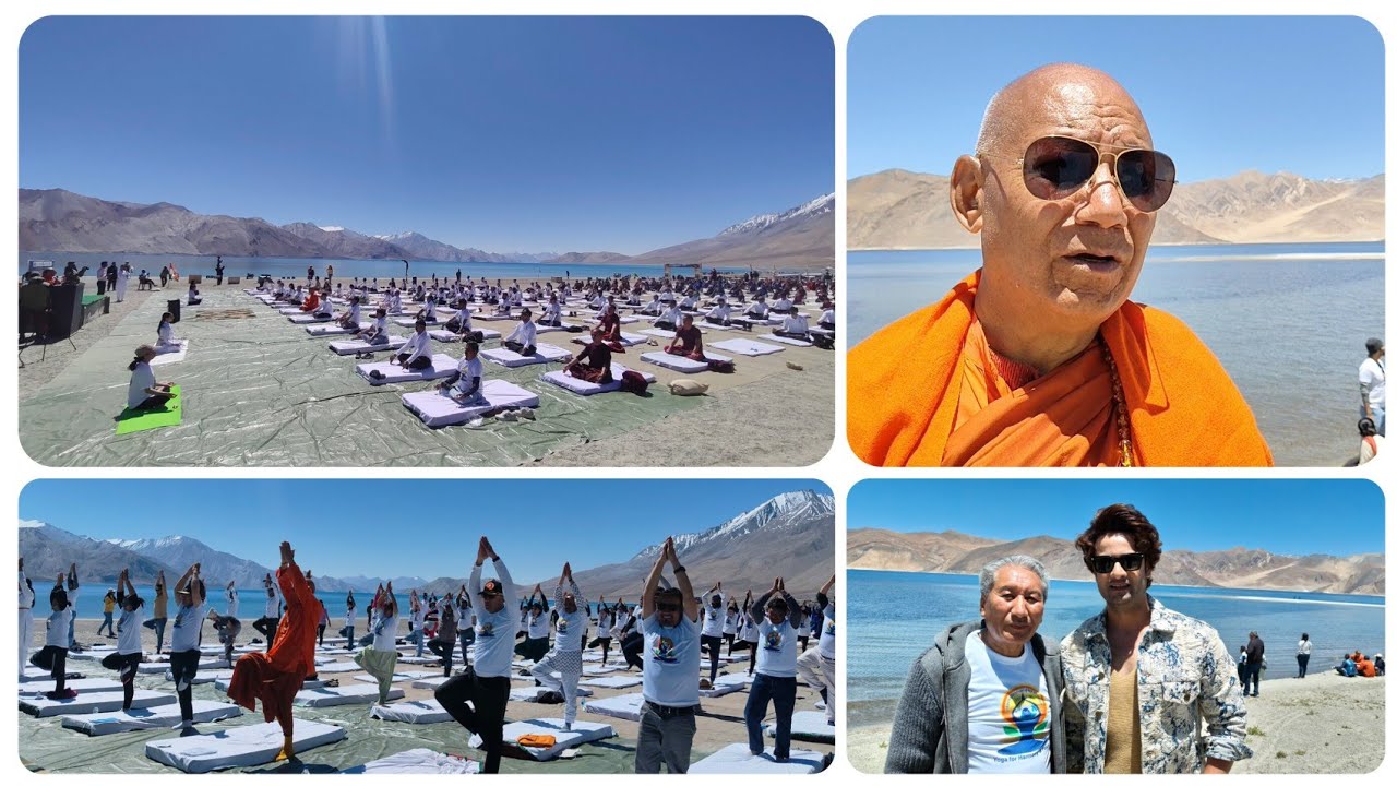 Mahabodhi Organises Grand Yoga Camp at Pangong Lake with 1,000 Participants