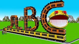 やわらかい踏切と電車 - あぶない電車 VS MS PACMAN VS ROBOT PACMAN VS TRAIN🚦Railroad Crossing Animation (Full Part)