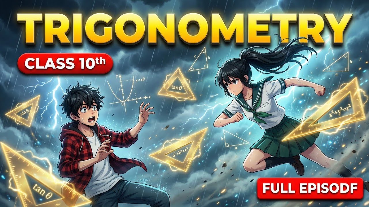 Trigonometry Class 10 in Anime Style 📐 | Full Chapter Explanation 