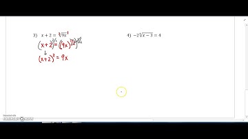 Unit 4 Part 2 Day 8 Video Solving Radical Equations