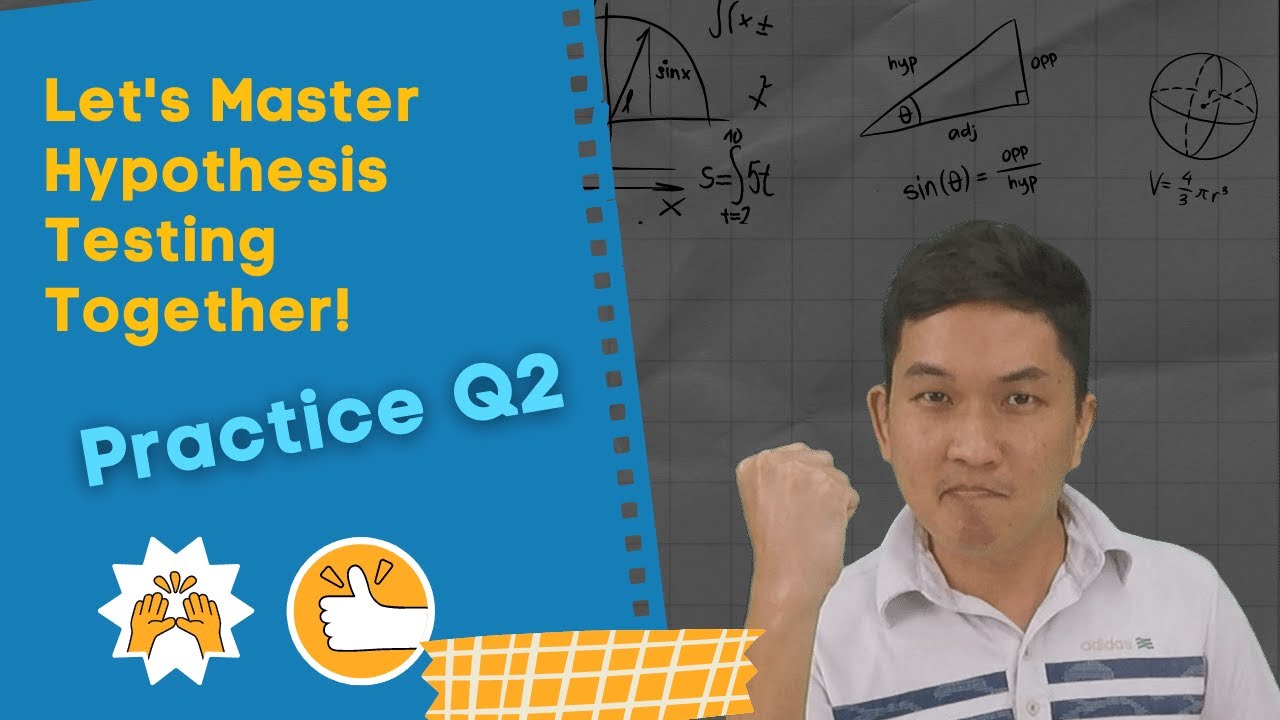 Singapore JC A Levels H2 Maths 9758 - Hypothesis Test Practice Q2 - YouTube
