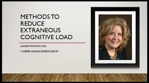 Reducing extraneous cognitive load