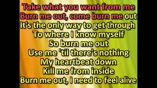 Fozzy - Burn Me Out (karaoke)
