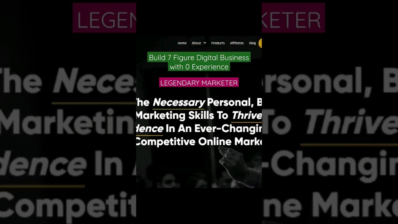 Build multi Million Dollar Digital Business with No Experience (LEGENDARY MARKETER)