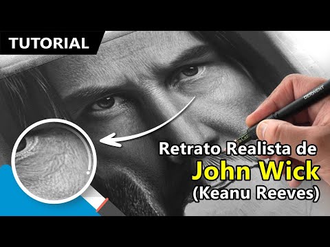 Retrato Realista de Keanu Reeves como John Wick: Um Passo a Passo sem Palavras