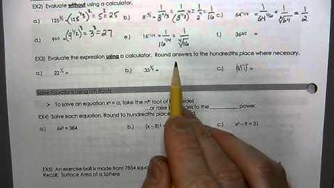 Ch6 1 notes   Evaluate nth roots
