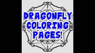 Dragonfly insect mandala coloring pages free download! #Shorts
