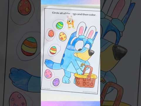 Bluey with Easter Eggs