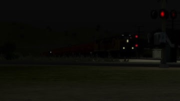 Run 8 Train Sim BNSF night running