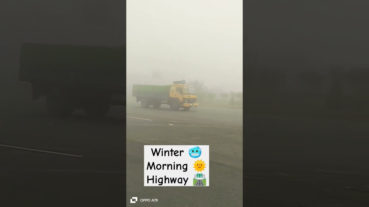 Winter ☃️ morning 🌅 highway 🛣️ 