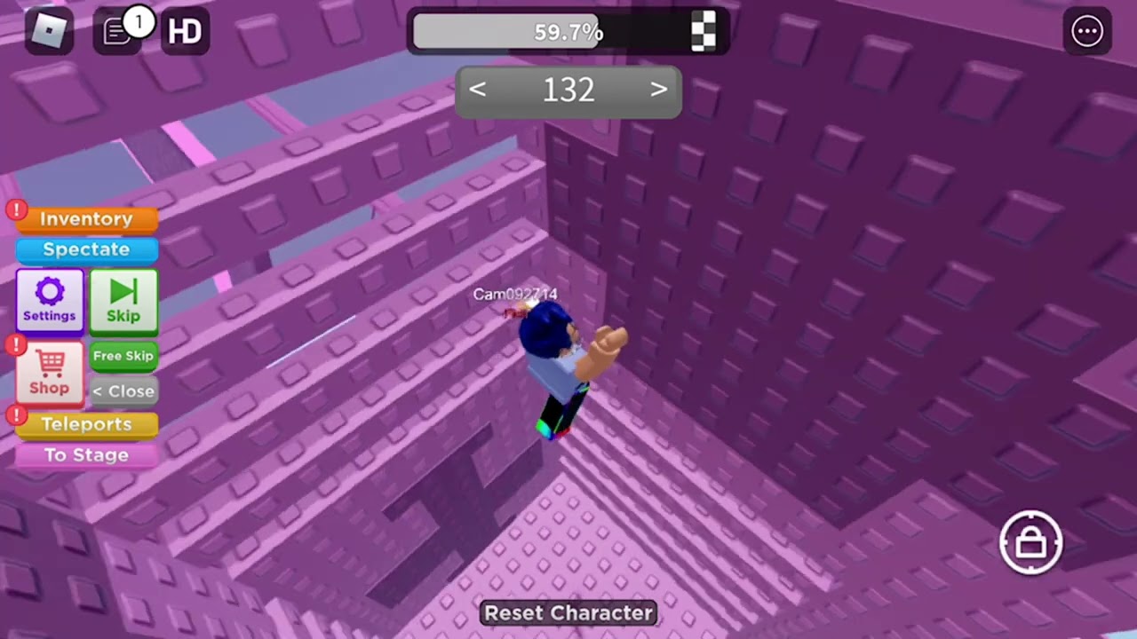 Roblox Update no Jumping difficulty chart obby Level 132 - YouTube