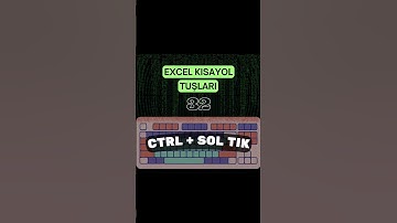 Excelde Birden Fazla Sayfa Seçmek (CTRL + SOL TIK) | Excel Kısayolları 32