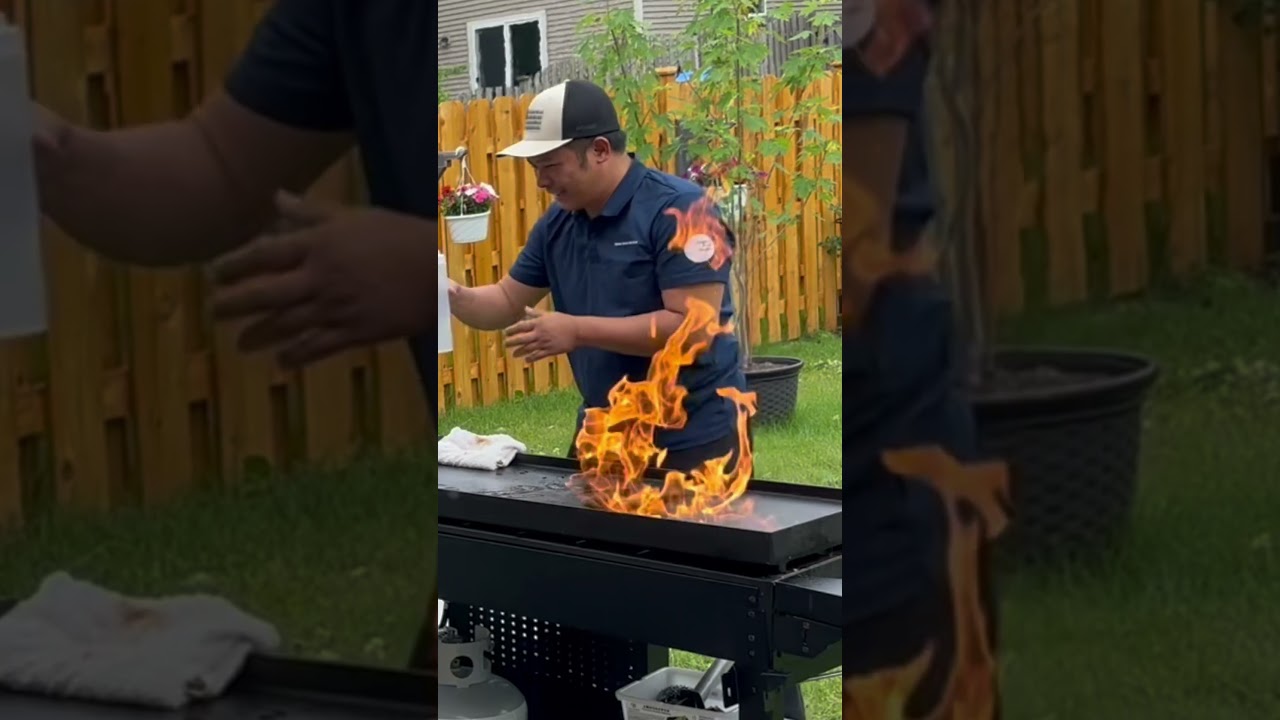 HOW TO MAKE FIRE ON HIBACHI GRILL 