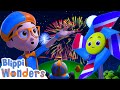 Blippi Learns About Colourful Fireworks! | Blippi Wonders - Animated Series | Cartoons For Kids