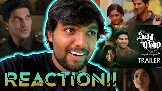 Sita Ramam Trailer | REACTION!! | Dulquer Salmaan | Mrunal | Rashmika | Sumanth |