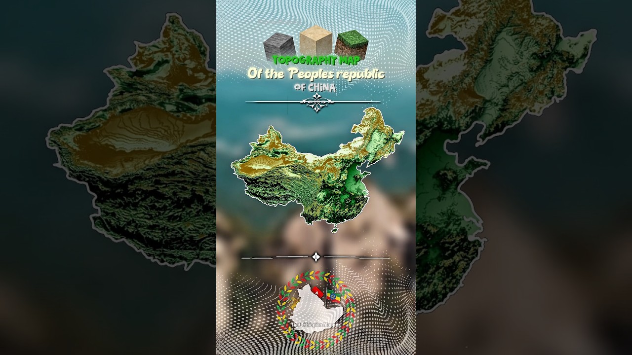 Topography map of China #music #education #geographythroughmaps #trending #geography #mapping