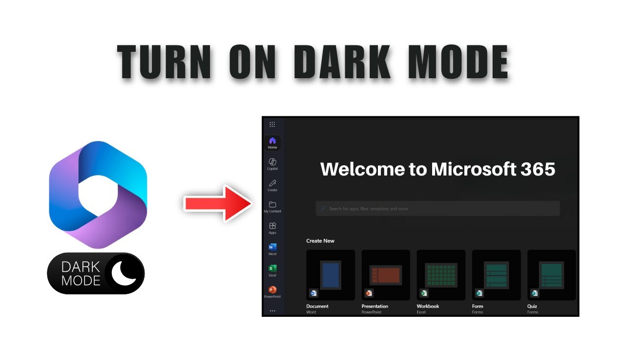 How To Enable Dark Mode In Microsoft 365 Web 2026 - YouTube