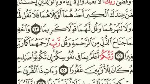 حفظ ايات سورة الاسراء ٢٢ -٢٧