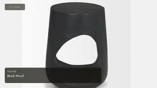 Cove Dark Brown Sculptural Open Side Table | Zin Home