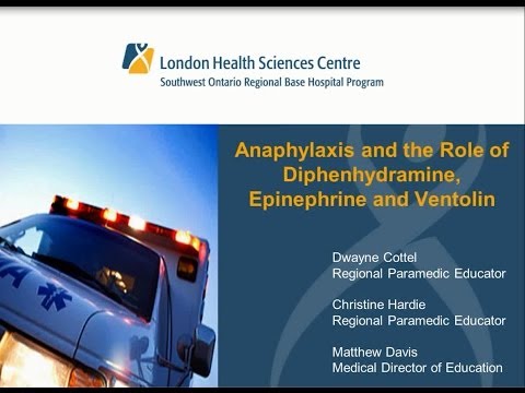 SWORBHP Anaphylaxis The Role of Diphenhydramine Epi and Salbutamol Webinar