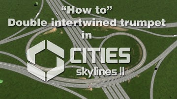 Double intertwined trumpet interchange in Cities Skylines 2