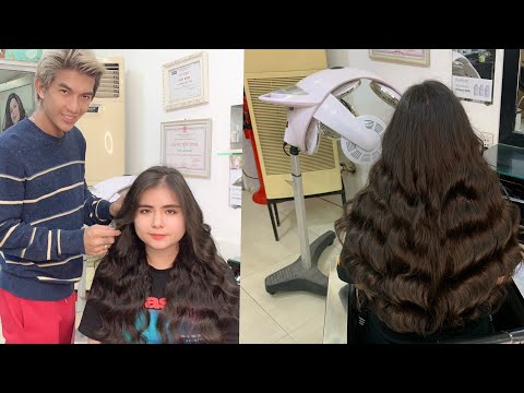 hướng dẫn uốn tóc sóng nước hàn quốc, hùng đông tinh hair