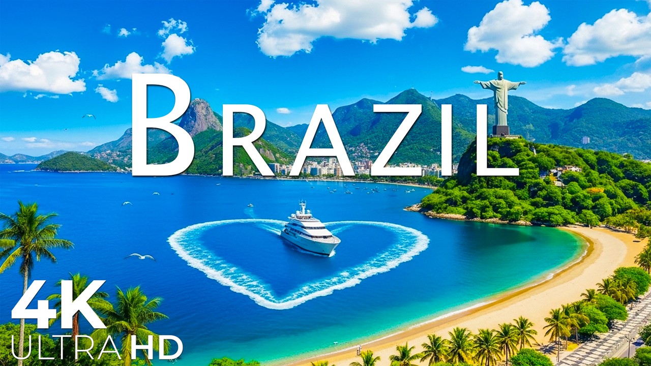 Brazil 4K UHD | Stunning Aerial Views of Vibrant Cities, Tropical Beaches, and Majestic Landscapes
