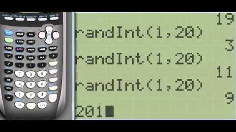 Using the TI-83/84 to generate random numbers﻿