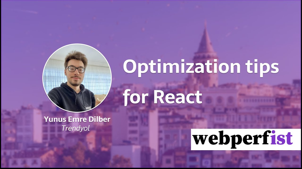 Optimization tips for React - YouTube