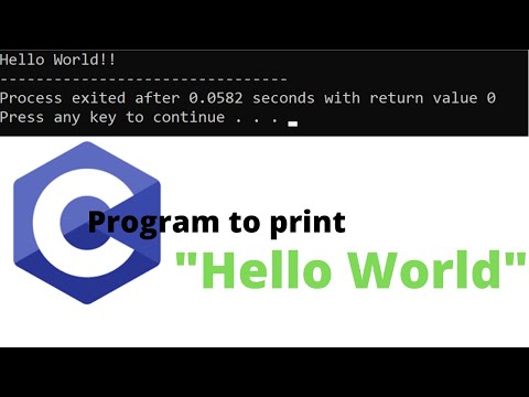 How to print "Hello World" in C || First C program