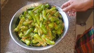 GREEN chili | hyderabadi hari mirch salon recipe #food #recipe #easy way