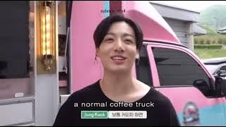 Coffee truck from Jhope to Suga!! on Daechwita MV shooting set!!