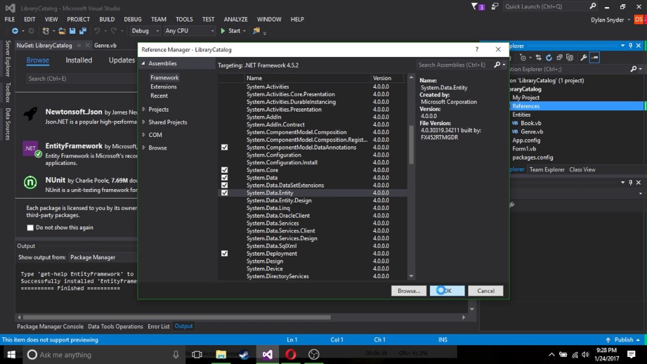 Entity Framework in Visual Basic 1: Creating and Testing Our Database ...
