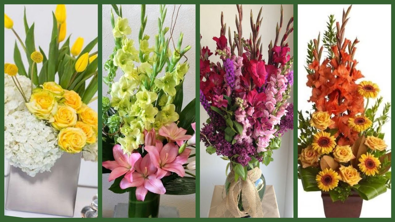 New stylish beautiful fresh flower centerpiece collection YouTube
