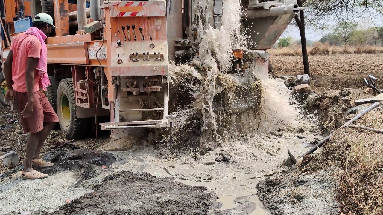 Borewell Drilling Full water | Plot borewell drilling hi power machine | 3Hp full water