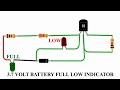 3.7Volt Battery Full Low indicator Simple Electronics Circuit...#full low indicator#