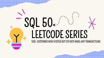 Customer Who Visited but Did Not Make Any Transactions || LeetCode || SQL 50 #leetcode #sql