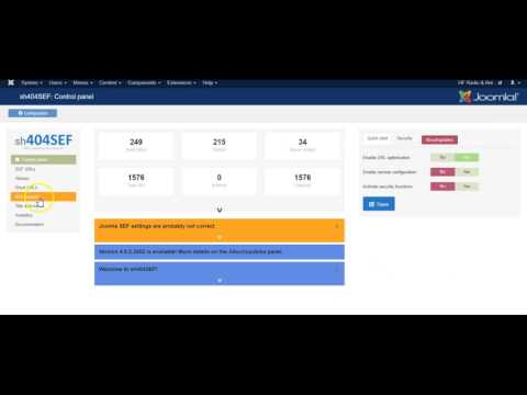 Using sh404sef to fix 404 errors joomla 3