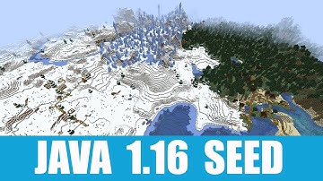 Minecraft Java 1.16 Seed: Snow village with igloo and taiga village near ice spikes close to spawn